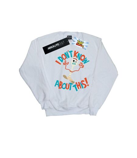 Disney Sweatshirt Womens/Ladies Toy Story 4 Forky I Dont Know About This (Blanc) - UTBI42083