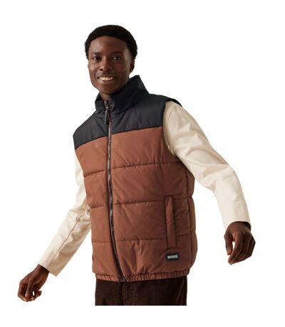 Mens Hawfinch Baffled Gilet Dark Brown Black Regatta