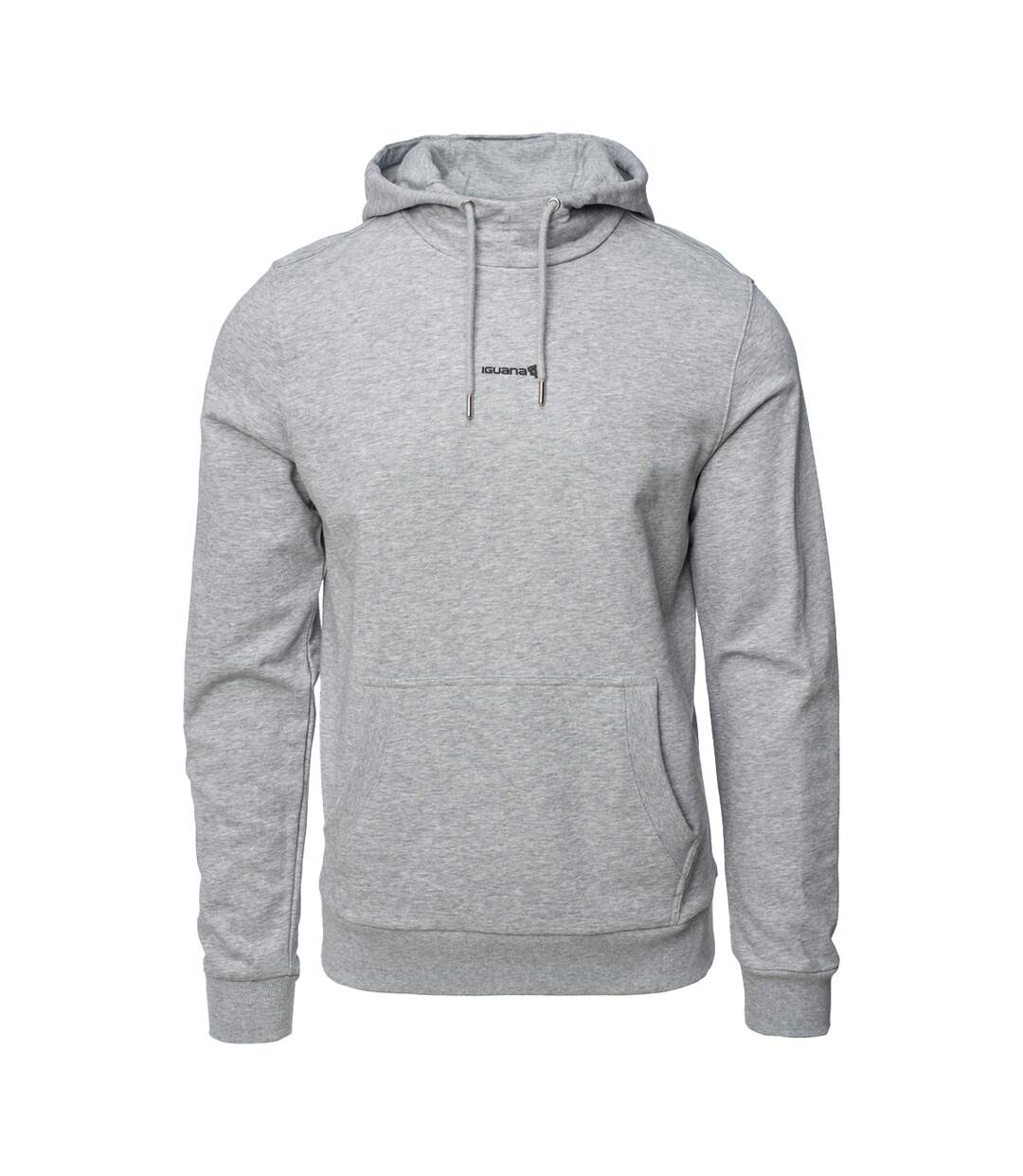 Sweat À Capuche Style Logo Iben Homme Gris Clair Chiné Iguana-2