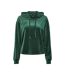 Sweat à capuche velours noir femme pieces pcilli - l-1