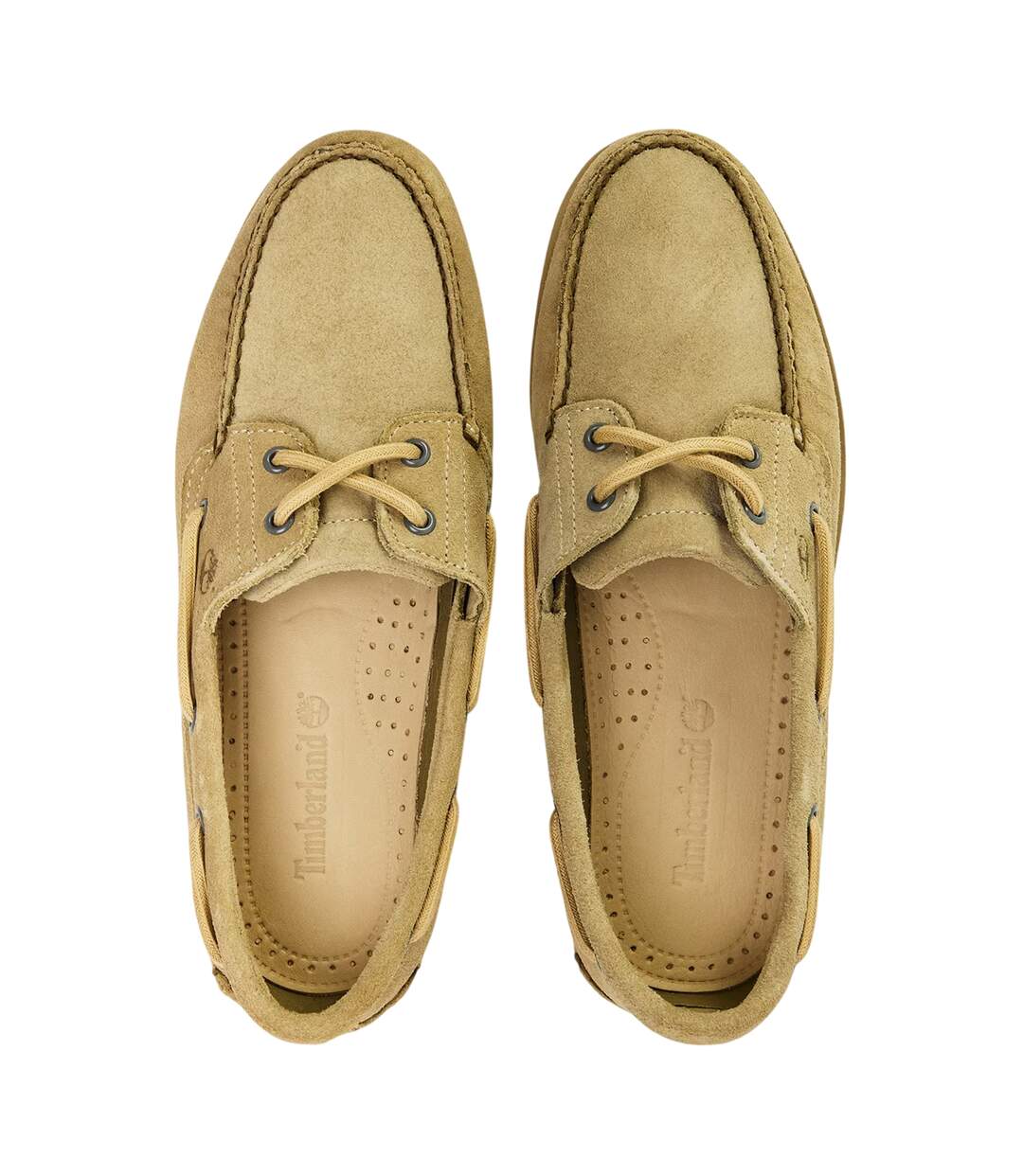 Mens Classic Textured Suede Lace Up Boat Shoes Light Green Timberland-3