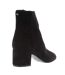 Womens/ladies suede block heel ankle boots black Dune London-2