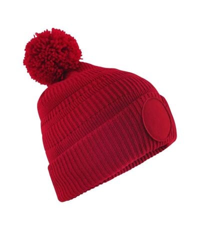 Bonnet Motif/style Écusson Homme Rouge Classique Beechfield