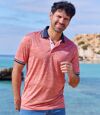 3er-Pack Poloshirts aus geflammtem Jersey Atlas For Men