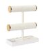 Porte Bijoux Double Bouclette 27cm Blanc-1