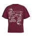 T-shirt Motif/style Imprimé Graphique Court Homme Bordeaux Slazenger-2
