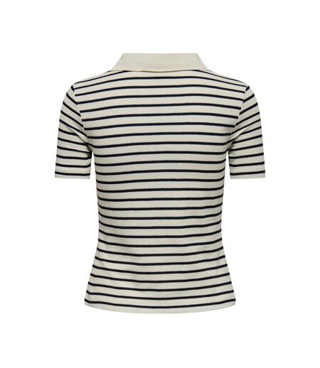 T-Shirt beige/marine femme jdy roma - l