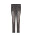 Womens/ladies Sos Ripped Skinny Jeans Grey Criminal Damage-1
