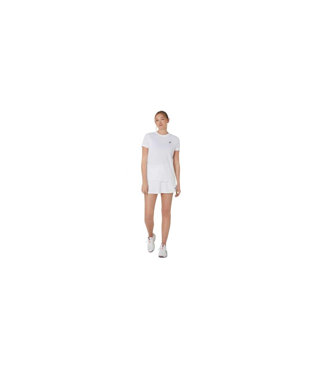 Womens/ladies Court Logo Short-sleeved T-shirt Brilliant White Asics-1