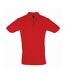 SOLS Mens Perfect Pique Short Sleeve Polo Shirt (Red)