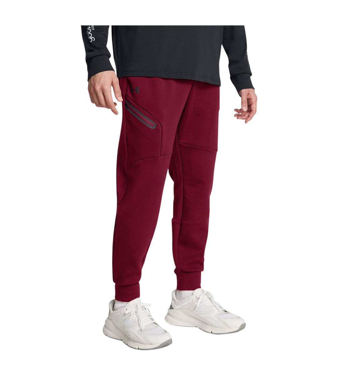 Mens Unstoppable Fleece Slim Joggers Red Under Armour-3