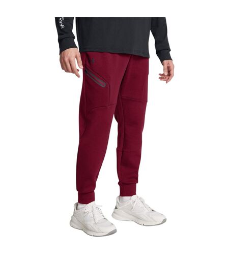 Mens Unstoppable Fleece Slim Joggers Red Under Armour