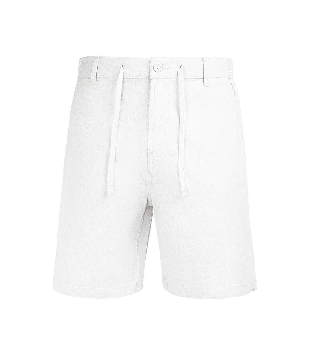 Short chino blanc homme teddy smith linen-1