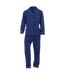 Mens Plain Long Sleeve Shirt & Trouser Bottoms Nightwear Pajama Set (Navy)
