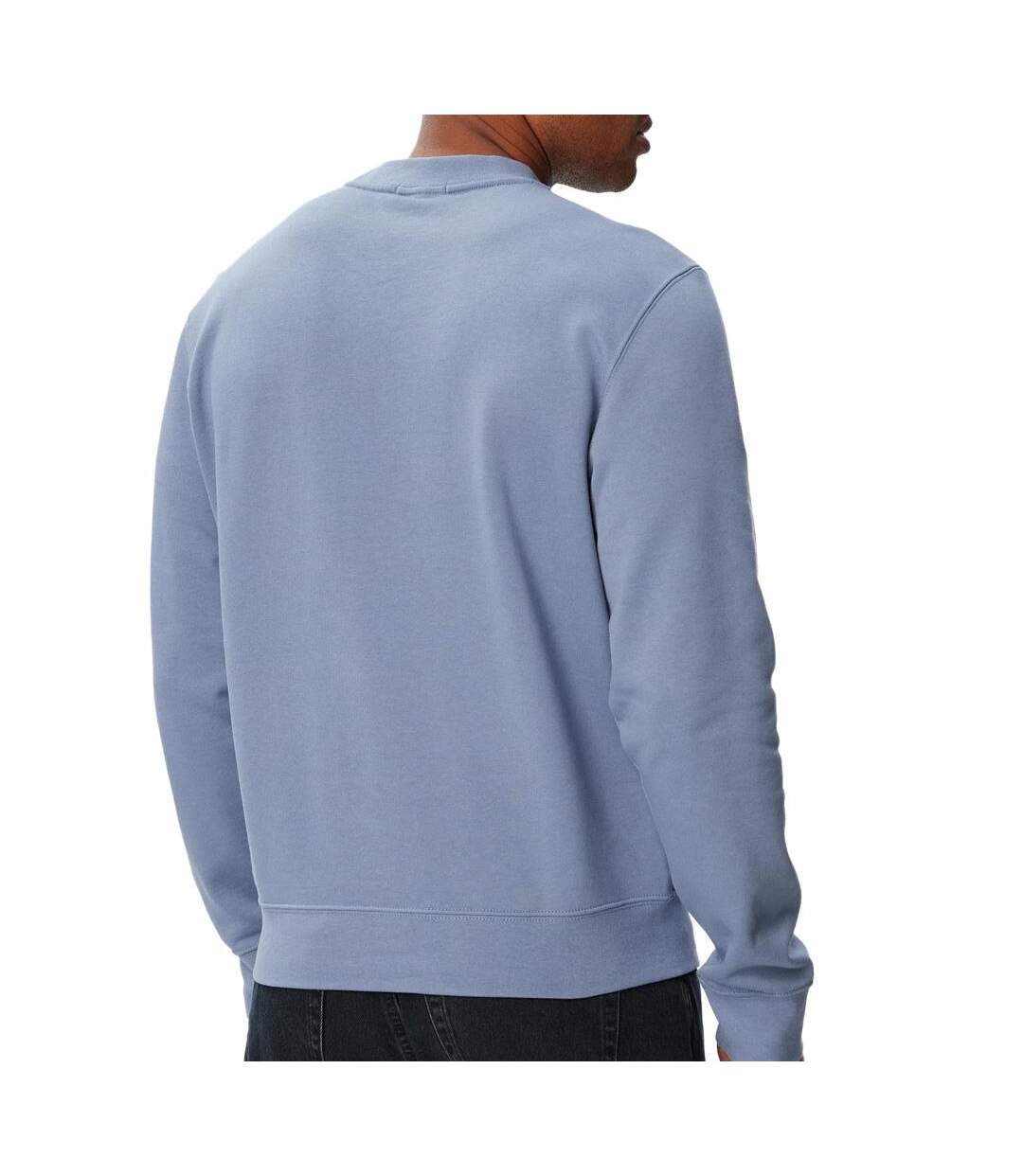 Sweat bleu homme calvin klein jeans terry 1-2