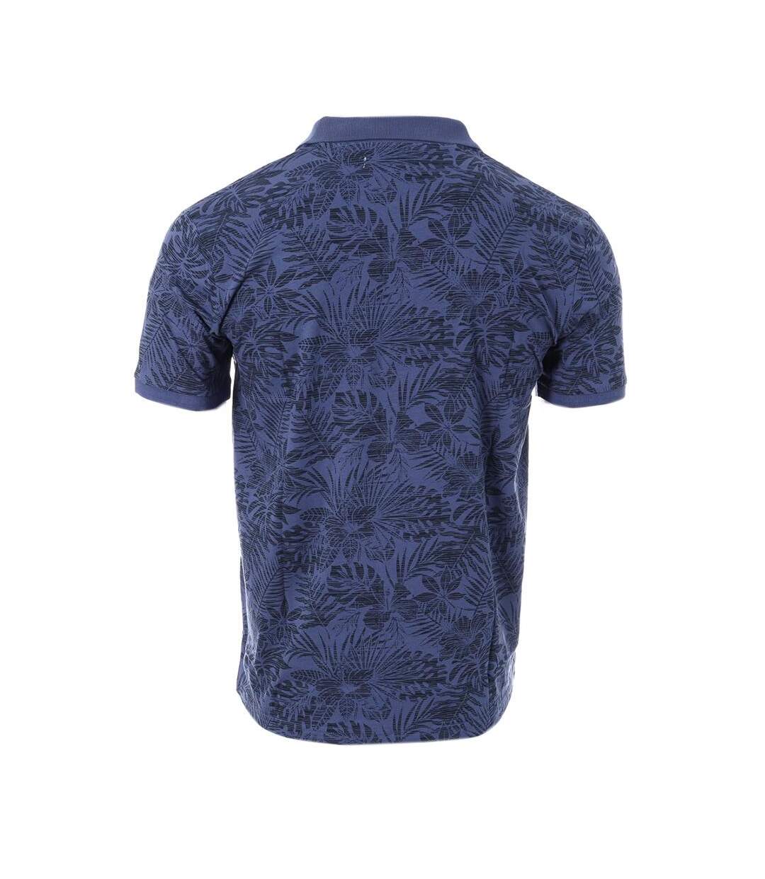 Polo Bleu Homme RMS26 Tropical Fondu - L