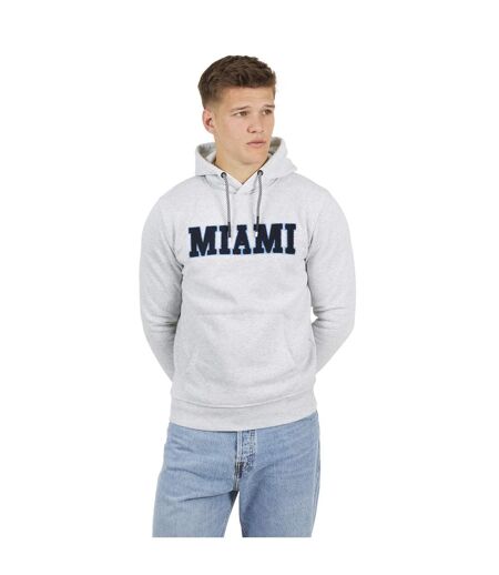 Mens Crossover Overhead Hoodie Ecru Marl Brave Soul