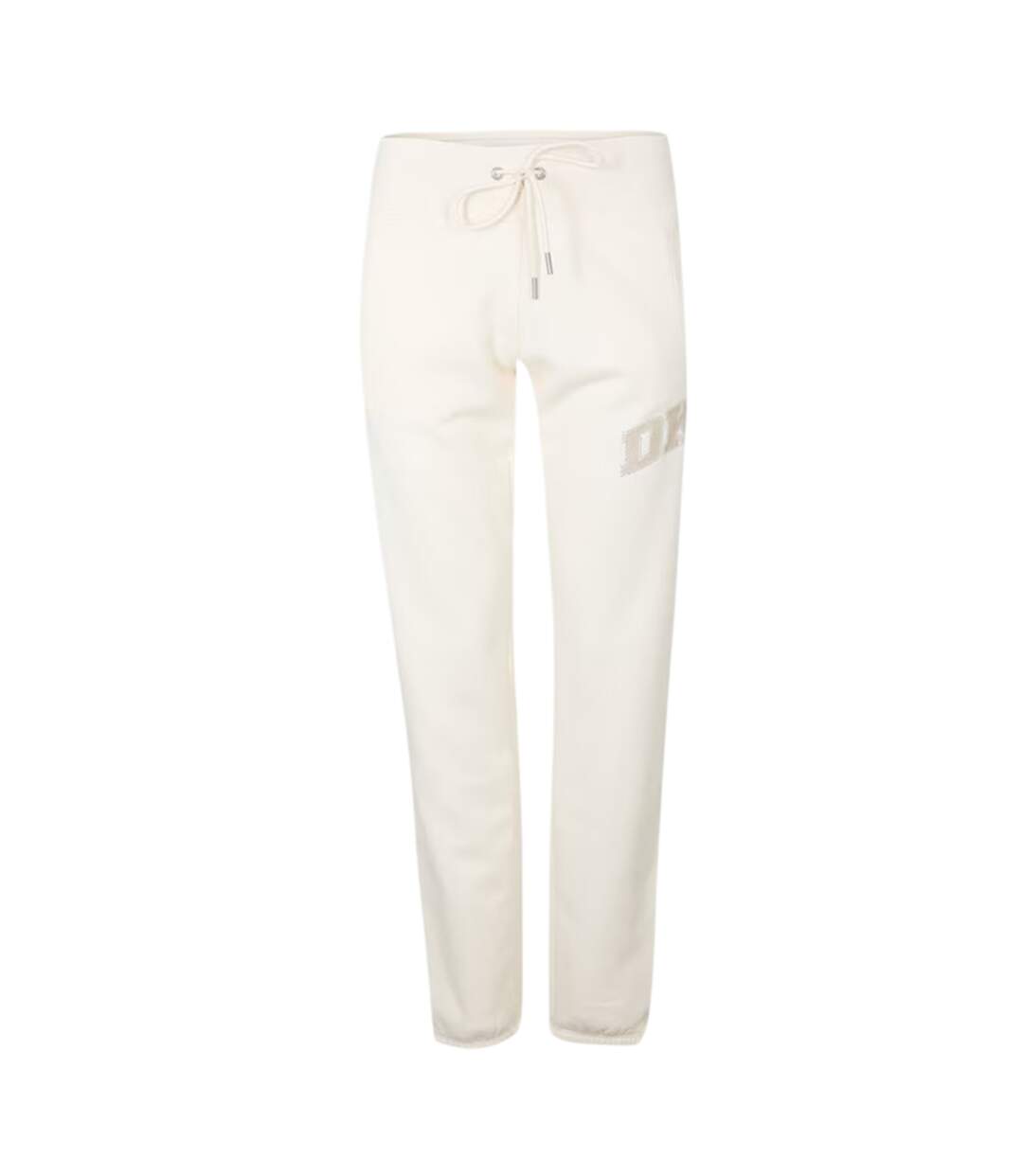 Womens/ladies Logo Ribbed Cuff Joggers Pebble DKNY-1