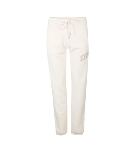 Womens/ladies Logo Ribbed Cuff Joggers Pebble DKNY