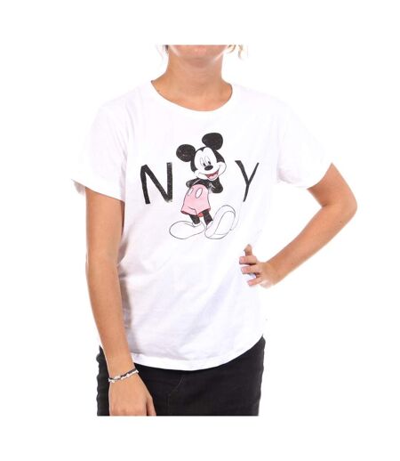 T-Shirt blanc femme disney new york