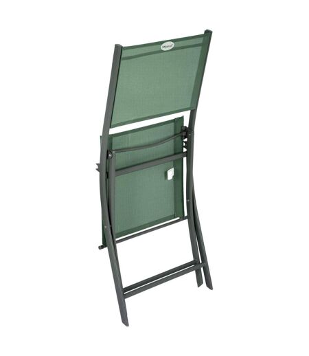 Lot de 2 chaises de jardin pliables Modula - Vert Olive et Gris Graphite