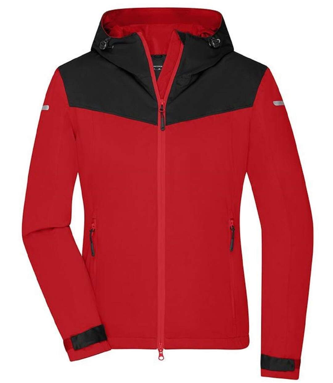 Veste 4 saisons softshell - Femme - JN1179 - rouge et noir-2