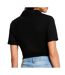 Polo noir femme morgan broderie-2