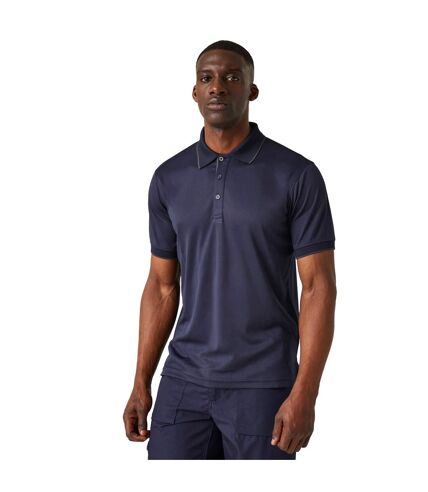 Mens navigate short-sleeved polo shirt navy/seal grey Regatta