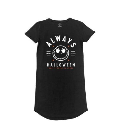 Nightmare Before Christmas - Robe t-shirt ALWAYS HALLOWEEN - Femme (Noir) - UTHE1247