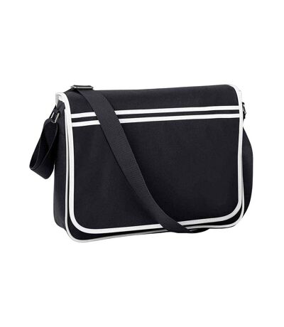 Bagbase Retro Messenger Bag (Black/White) (One Size) - UTPC5807
