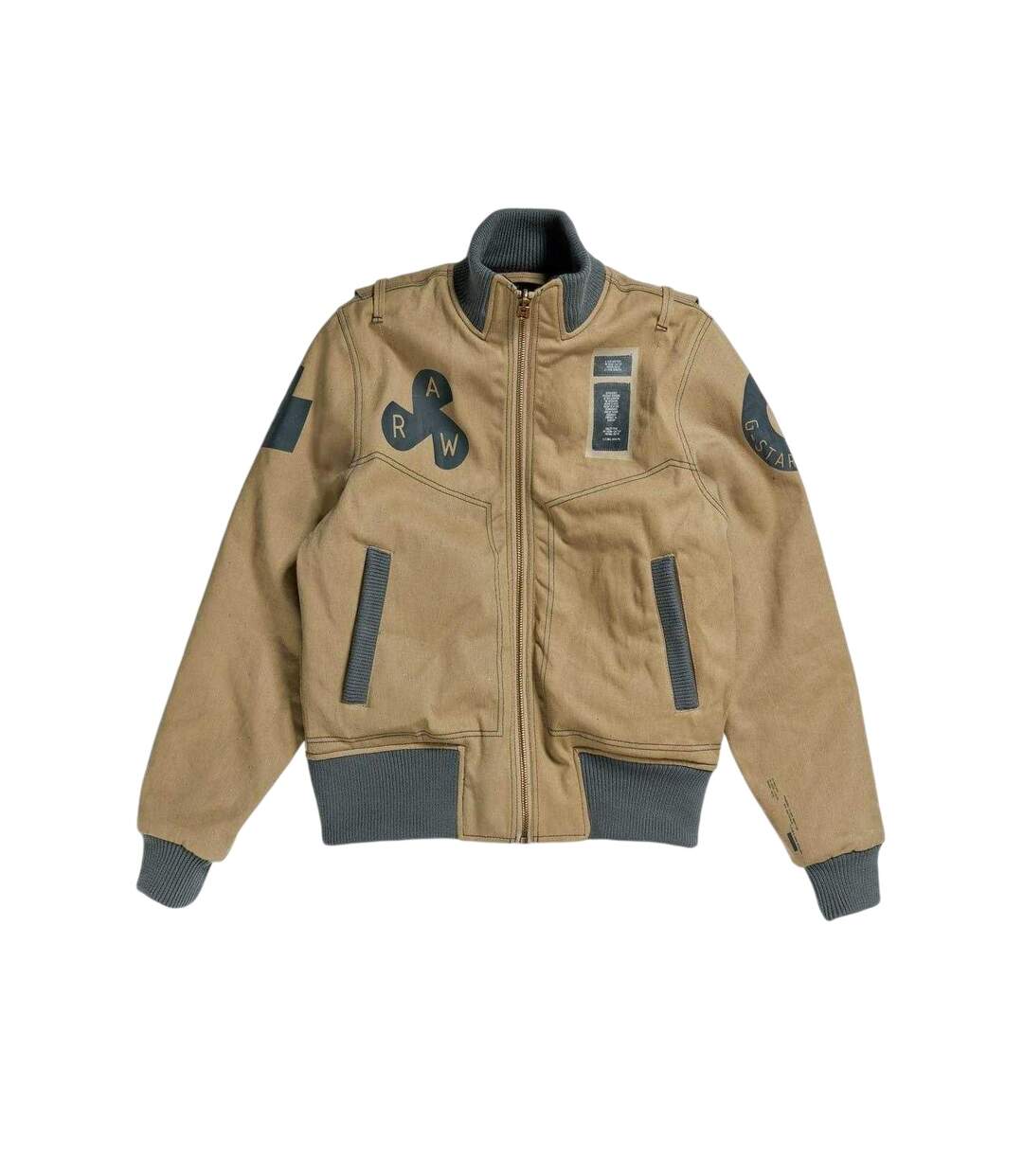 Mens Logo Loose Fit Bomber Jacket Khaki G-Star-2