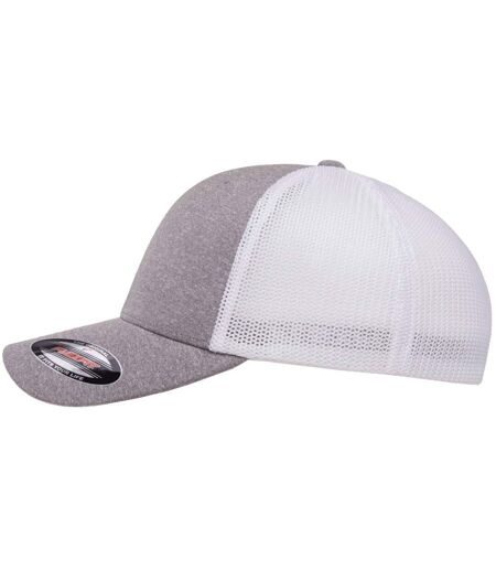 Flexfit by  melange mesh trucker cap heather/white Yupoong