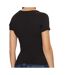 T-Shirt noir femme tommy hilfiger slim button - m-2