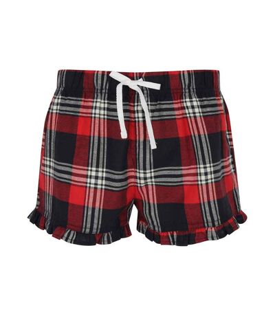 Short tartan femme rouge / bleu marine SF