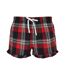 Short tartan femme rouge / bleu marine SF SF