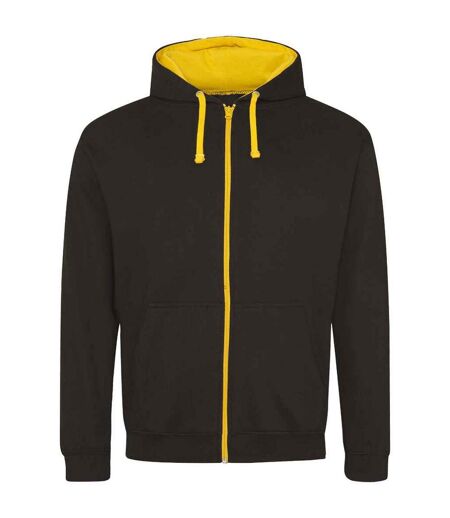 Veste à capuche varsity homme noir vif / doré Awdis