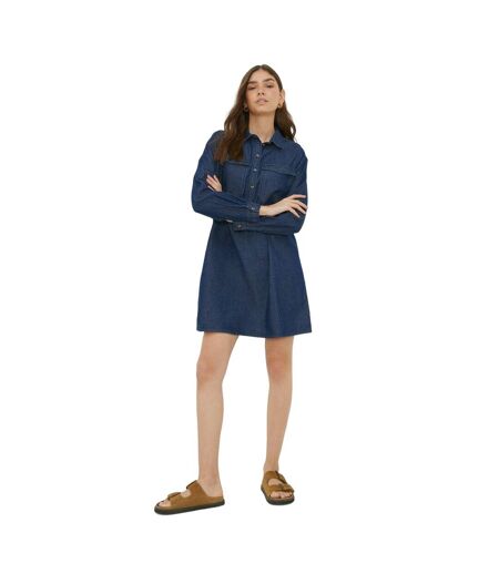 Robe chemisier courte femme indigo délavé Dorothy Perkins