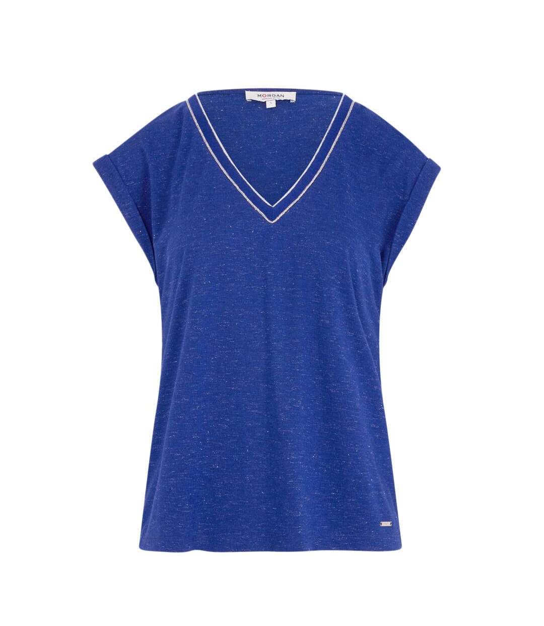 T-Shirt bleu femme morgan fantaisie-2