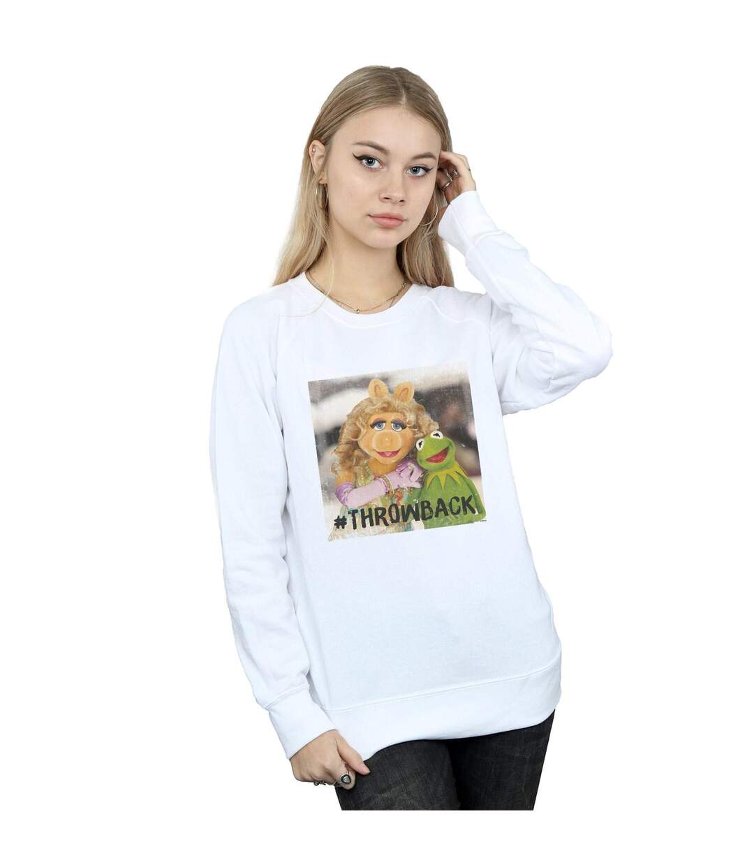 Disney Sweatshirt The Muppets Throwback Photo Womens/Ladies (Blanc) - UTBI31269-2