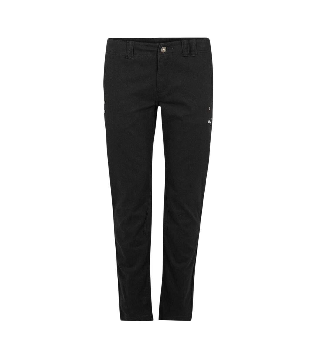 Womens/ladies Woven Jogging Bottoms Black Puma-1