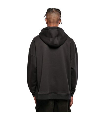 Build Your Brand Mens Oversized Cut-On Hoodie (Black)