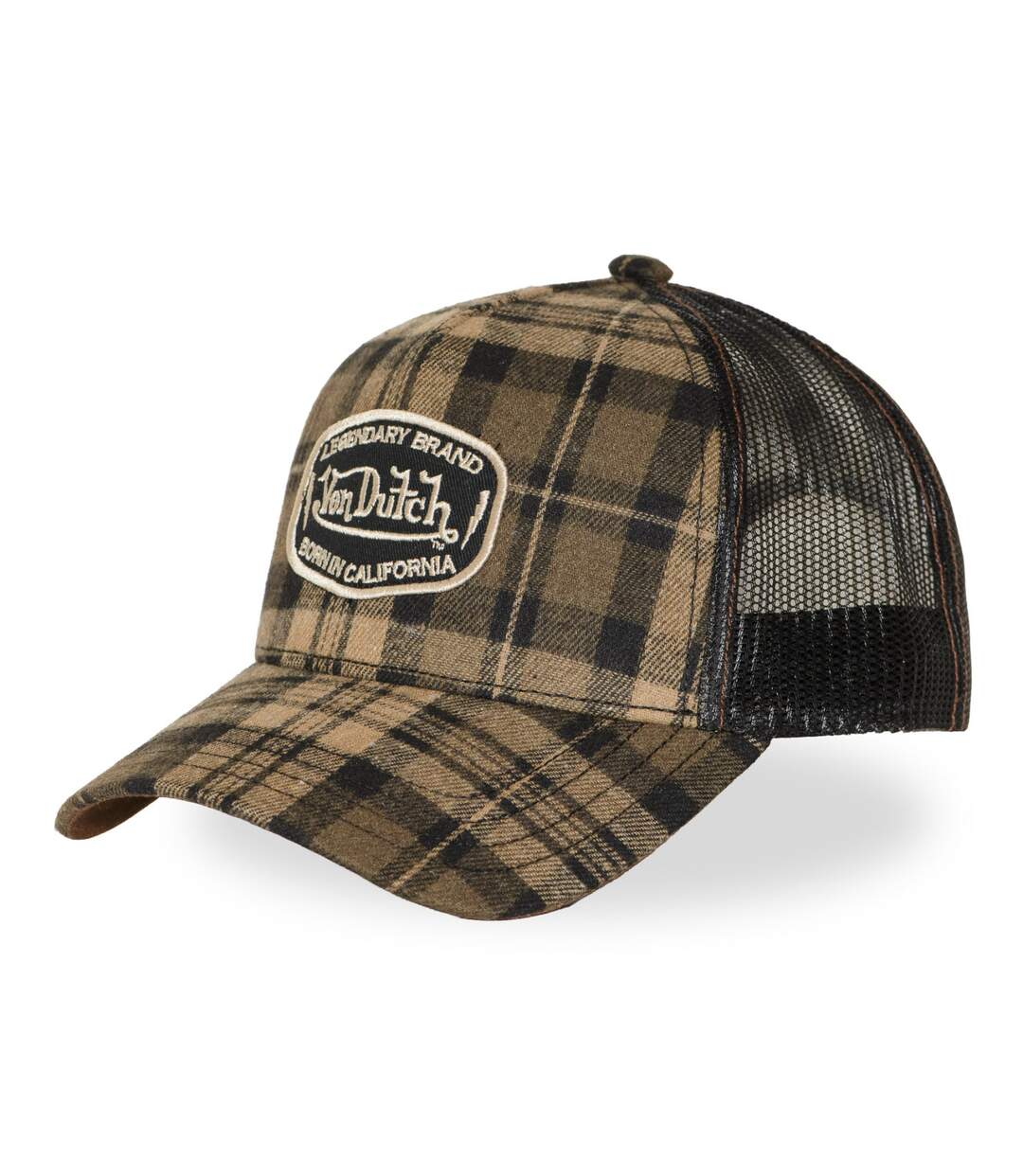 Casquette baseball avec filet imprimé carreaux et écusson Carreaux 08 Vondutch-1