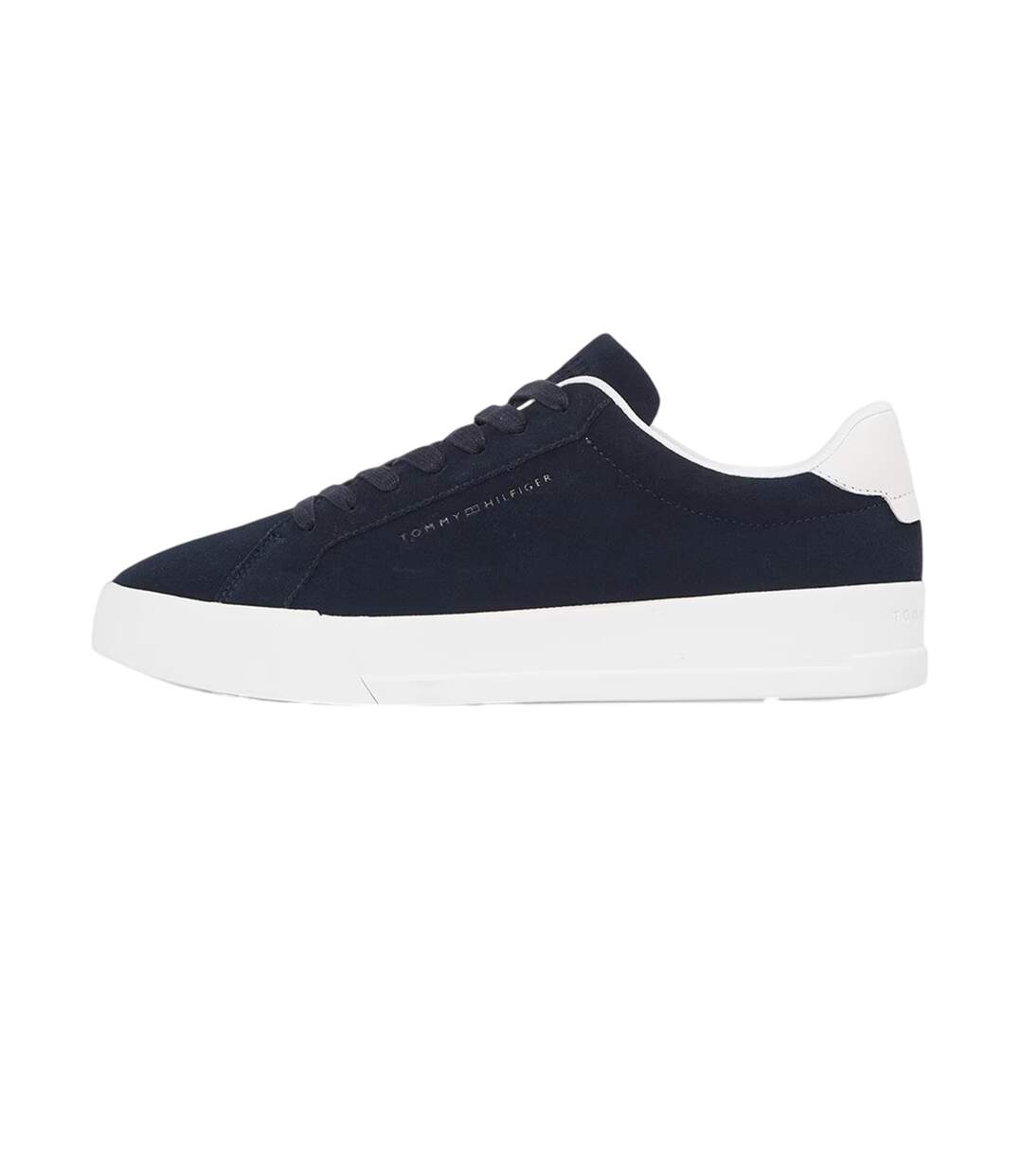 Mens Pebble Grain Court Leather Trainers Navy Tommy Hilfiger-3