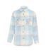 Chemise Motif/style Motif Écossais Femme Bleu Clair Miso-1