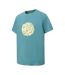 Mens Logo Cotton T-shirt Teal Pretty Green-3