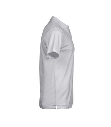 Mens Luxury Stretch V Neck Polo Shirt White Tee Jays
