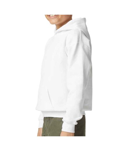 Sweat à capuche softstyle enfant blanc Gildan
