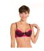 Soutien-gorge ampliforme coque moulée noir/fuchsia Dragon