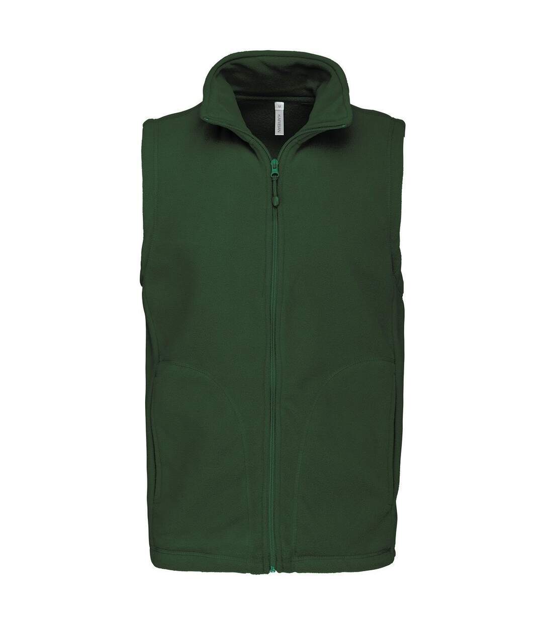 Gilet sans manches micro polaire homme - K913 - vert forêt-1