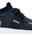 Mens Extreme Logo Knitted Trainers Dark Blue Boss-3